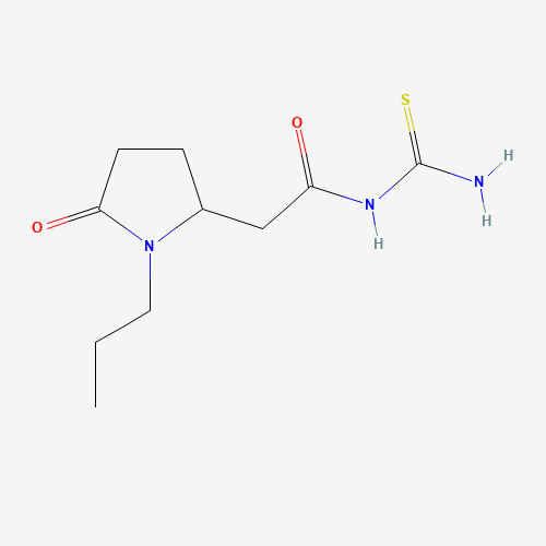 N-(Aminothioxomethyl)-5-oxo-1-propyl-2-pyrrolidineacetamide (CAS: 936751-11-0) - Chemical Structure and Molecular Formula 