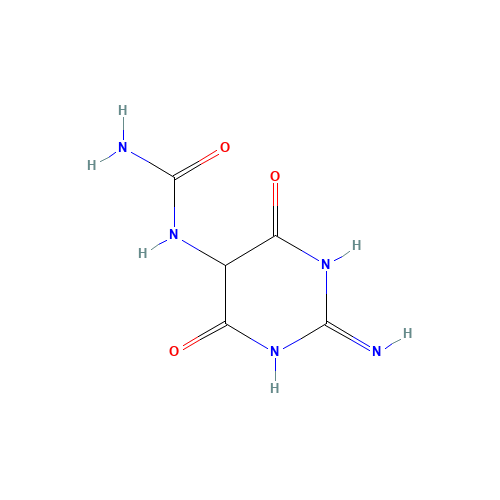 2-Amino-5-ureido-4,6-pyrimidinedione (CAS: 21823-25-6) - Chemical Structure and Molecular Formula 