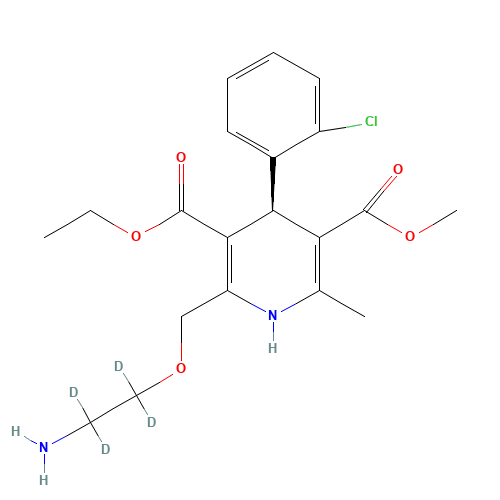 (S)-Amlodipine-d4 (CAS: 1346616-97-4) - Chemical Structure and Molecular Formula 