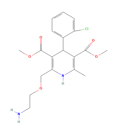 Amlodipine Dimethyl Ester (CAS: 140171-66-0) - Chemical Structure and Molecular Formula 