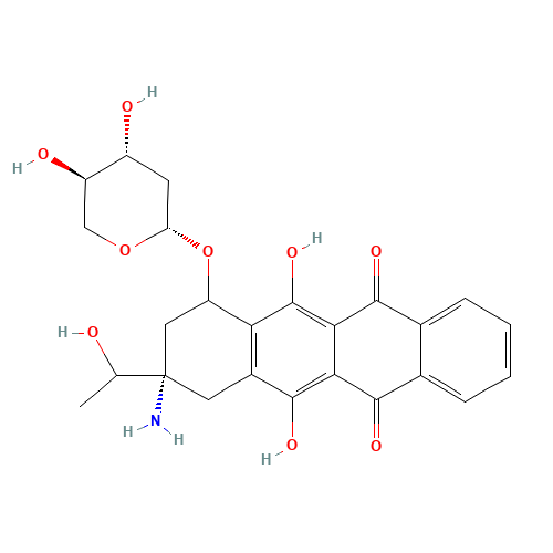 Amrubicinol (Mixture of Diastereomers) (CAS: 186353-53-7) - Chemical Structure and Molecular Formula 