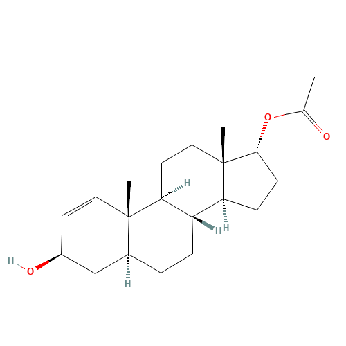 ∆1-Androstene-3b,17b-diol (CAS: 51505-46-5) - Chemical Structure and Molecular Formula 