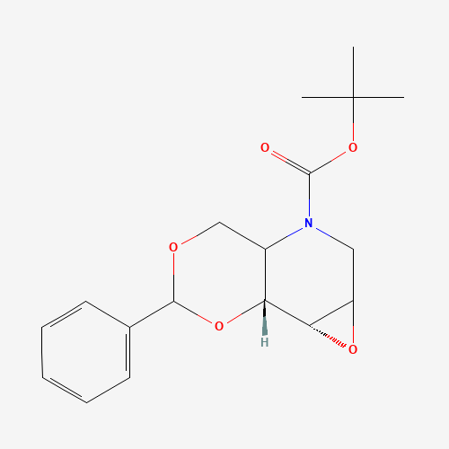 2,3-Anhydro-4,6-O-benzylidene-N-(tert-butoxycarbonyl)-1,5-deoxy-1,5-imino-D-glucitol (CAS: 133697-22-0) - Related Chemical Product