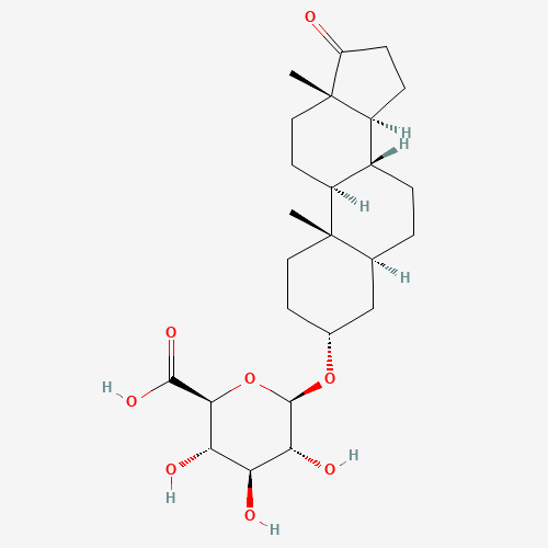 Androsterone b-D-Glucuronide (CAS: 1852-43-3) - Chemical Structure and Molecular Formula 