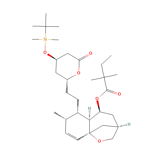 4a',6'-Anhydro-4-tert-butyldimethylsilyl Simvastatin (CAS: 125175-64-6) - Chemical Structure and Molecular Formula 