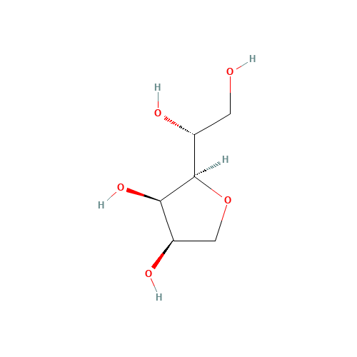 1,4-Anhydro-D-mannitol (CAS: 7726-97-8) - Chemical Structure and Molecular Formula 