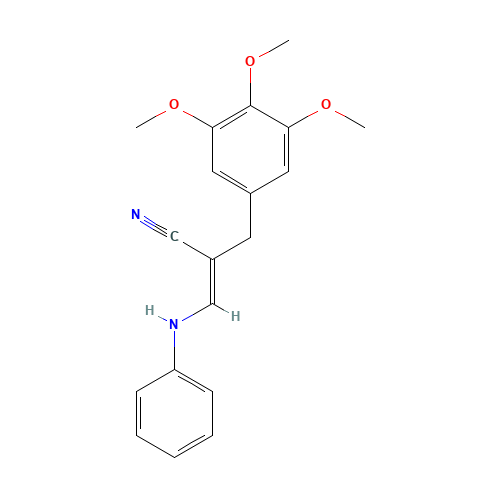3-Anilino-2-(3,4,5-trimethoxybenzyl)acrylonitrile,Mixture of double bond isomers (CAS: 30078-48-9) - Related Chemical Product