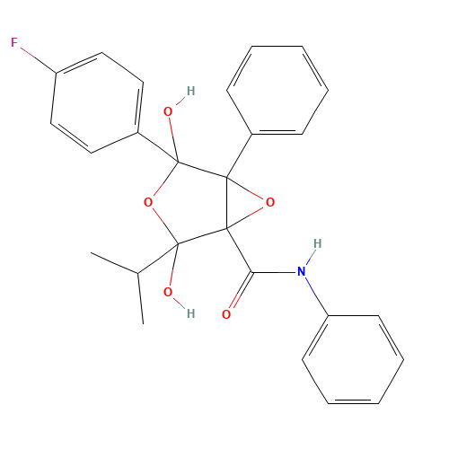 Atorvastatin Epoxy Tetrahydrofuran Impurity (CAS: 873950-19-7) - Chemical Structure and Molecular Formula 