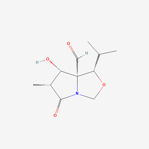 (3R,4S,5R,6S)-1-Aza-4-hydroxy-5-formyl-6-isopropyl-3-methyl-7-oxabicycl[3.3.0]octan-2-one (CAS: 145452-03-5) - Related Chemical Product