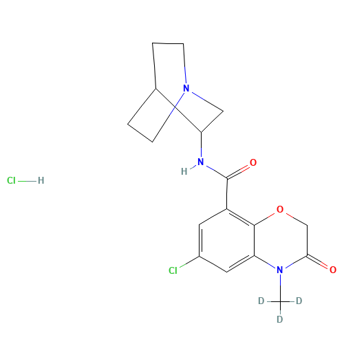 Azasetron-d3 Hydrochloride (CAS: 1216505-58-6) - Chemical Structure and Molecular Formula 