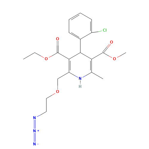 2-[(2-Azidoethoxy)methyl]-4-(2-chlorophenyl)-3-ethoxycarbonyl-5-methoxycarbonyl)-6-methyl-1,4-dihydropyridine (CAS: 88150-46-3) - Related Chemical Product