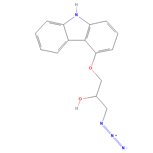 4-[1'-(3'-Azido-1',2'-propanediol)]carbazole (CAS: 1253696-17-1) - Chemical Structure and Molecular Formula 