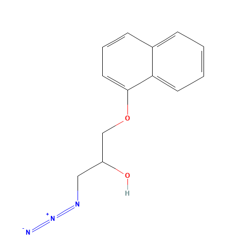 rac-1-Azido-3-(1-naphthalenyloxy)-2-propanol (CAS: 87102-64-5) - Chemical Structure and Molecular Formula 