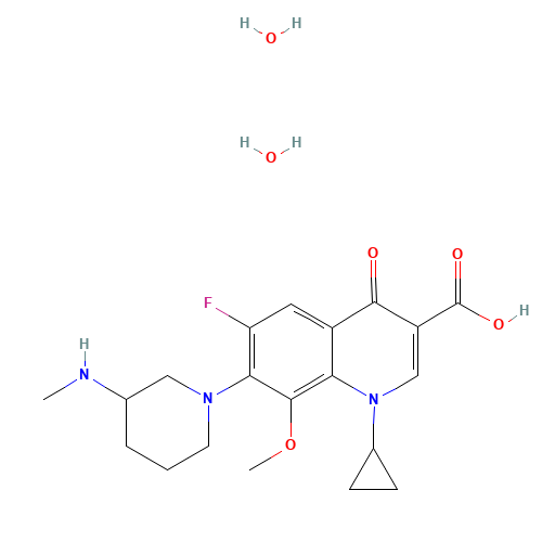 Balofloxacin Dihydrate (CAS: 151060-21-8) - Chemical Structure and Molecular Formula 