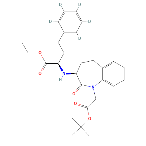 (2R,3'S) Benazepril tert-Butyl Ester-d5 (CAS: 1356841-36-5) - Chemical Structure and Molecular Formula 