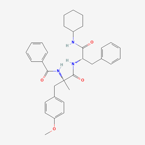 N-Benzoyl-O,a-dimethyl-D-tyrosyl-N-cyclohexyl-L-phenylalaninamide (CAS: 172168-08-0) - Chemical Structure and Molecular Formula 