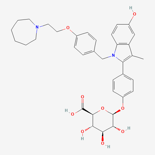 Bazedoxifene 4'-b-D-Glucuronide (CAS: 328933-64-8) - Chemical Structure and Molecular Formula 