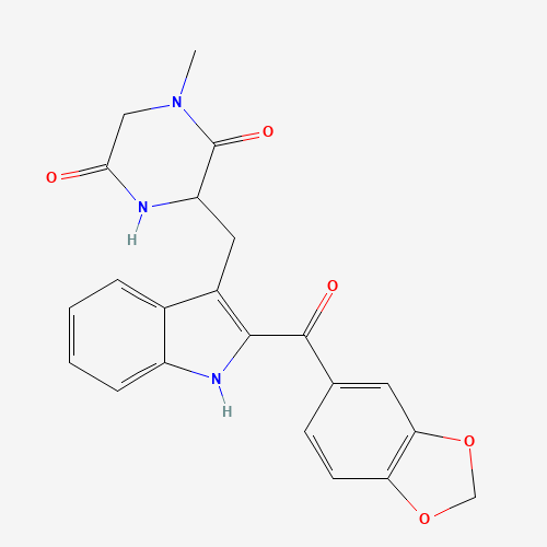 (3R)-3-[[2-(1,3-Benzodioxol-5-ylcarbonyl)-1H-indol-3-yl]methyl]-1-methyl-2,5-piperazinedione (CAS: 1220393-12-3) - Related Chemical Product