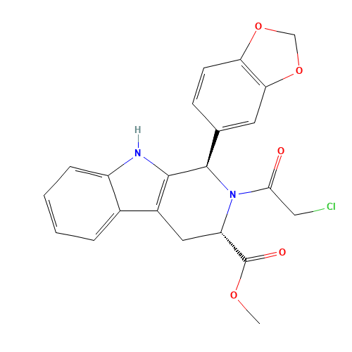 (1R,3S)-1-(1,3-Benzodioxol-5-yl)-2-(2-chloroacetyl)-2,3,4,9-tetrahydro-1H-pyrido[3,4-b]indole-3-carboxylic Acid Methyl Ester (CAS: 629652-44-4) - Related Chemical Product