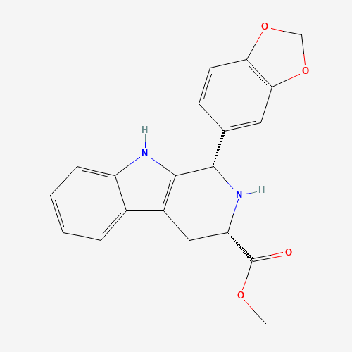 (1S,3S)-1-(1,3-Benzodioxol-5-yl)-2,3,4,9-tetrahydro-1H-pyrido[3,4-b]indole-3-carboxylic Acid Methyl Ester (CAS: 171596-43-3) - Chemical Structure and Molecular Formula 