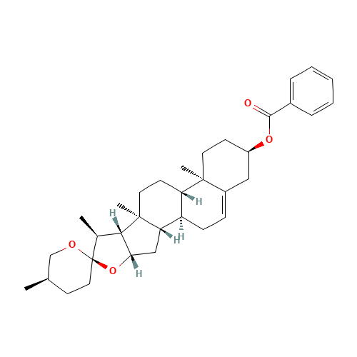 3-O-Benzoyl Diosgenine (CAS: 4952-68-5) - Chemical Structure and Molecular Formula 