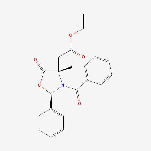 (2R,4S)-3-Benzoyl-4-ethoxylcarbonylmethyl-4-methyl-5-oxazolidinone (CAS: 113806-36-3) - Related Chemical Product