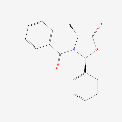 (2S,4R)-3-Benzoyl-4-methyl-2-phenyl-5-oxazolidinone (CAS: 118995-17-8) - Chemical Structure and Molecular Formula 