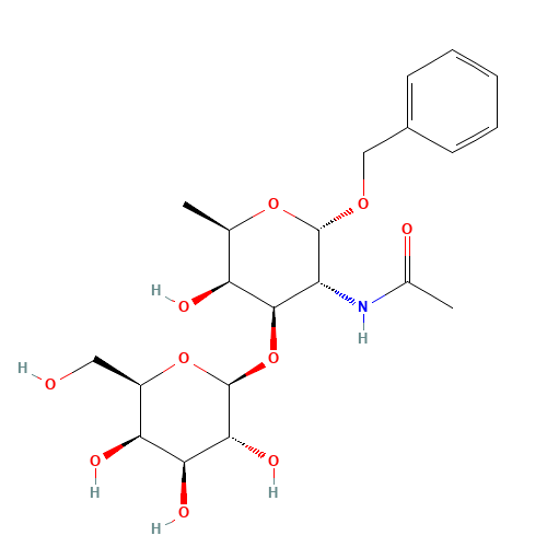 Benzyl 2-Acetamido-2,6-dideoxy-3-O-b-D-galactopyranosyl a-D-Galactopyranoside (CAS: 141020-28-2) - Chemical Structure and Molecular Formula 