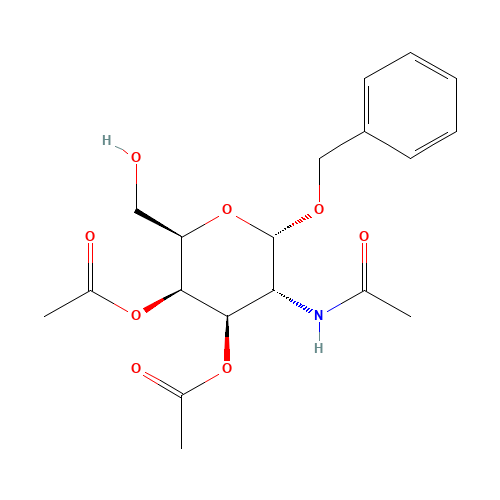Benzyl 2-Acetamido-2-deoxy-3,4-di-O-acetyl-a-D-galactopyranoside (CAS: 55652-76-1) - Chemical Structure and Molecular Formula 