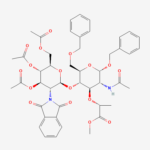 Benzyl 4-O-(2-(1,3-Dihydro-1,3-dioxo-2H-isoindol-2-yl)-2-deoxy-3,4,6-Tri-O-acetyl-b-D-glucopyranosl)-N-acetyl-a-D-muramic Acid Methyl Ester (CAS: 112289-92-6) - Related Chemical Product