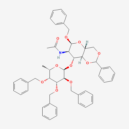 Benzyl 2-Acetamido-2-deoxy-3-O-(2,3,4-tri-O-benzyl-a-L-fucopyranosyl)-4,6-benzylidene-a-D-glucopyranoside (CAS: 196941-73-8) - Related Chemical Product