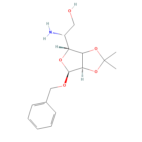 Benzyl 5-Amino-5-deoxy-2,3-O-isopropyl-a-D-mannofuranoside (CAS: 91364-19-1) - Chemical Structure and Molecular Formula 