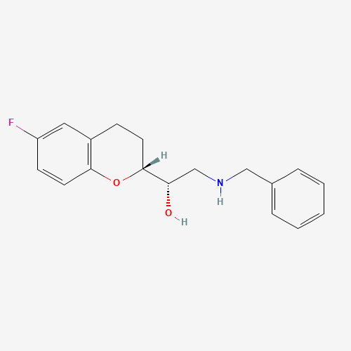 (1S,2R)-2-(2-Benzylamino-1-hydroxyethyl)-6-fluorochromane (CAS: 129050-27-7) - Chemical Structure and Molecular Formula 