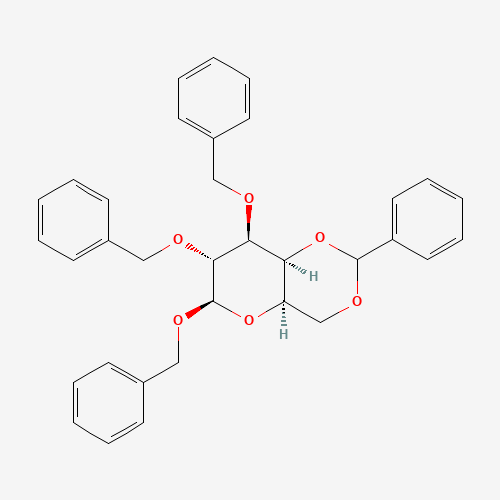 Benzyl 4,6-O-Benzylidene-2,3-di-O-benzyl-b-D-galactpyranoside (CAS: 57783-80-9) - Chemical Structure and Molecular Formula 