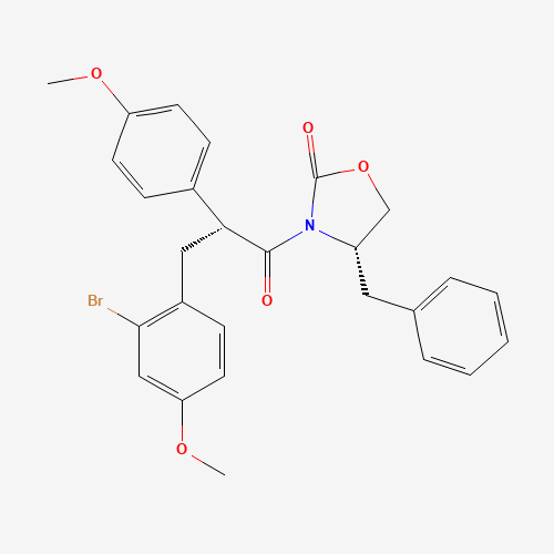 (S)-4-Benzyl-3-[(S)-3-(2-bromo-4-methoxyphenyl)-2-(4-methoxyphenyl)propanoyl]-2-oxazolidinone (CAS: 917379-10-3) - Related Chemical Product