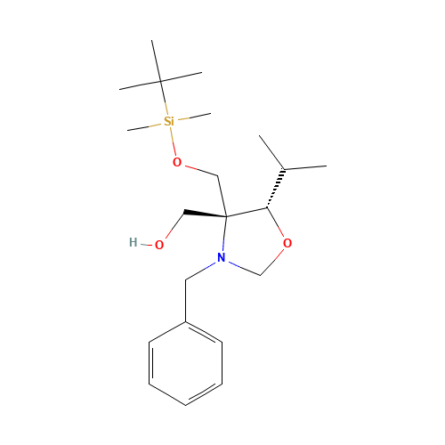 (4R,5S)-N-Benzyl-4-(t-butyldimethylsilyloxymethyl)-4-hydroxymethyl-5-isopropyloxazoladine (CAS: 145452-01-3) - Related Chemical Product