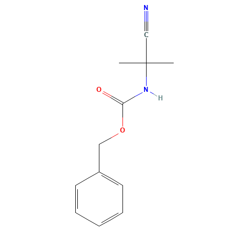 Benzyl [1-Cyano-1-methylethyl]carbamate (CAS: 100134-82-5) - Chemical Structure and Molecular Formula 
