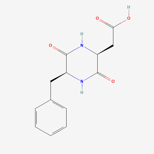 (2S,5S)-5-Benzyl-3,6-dioxo-2-piperazineacetic Acid (CAS: 5262-10-2) - Chemical Structure and Molecular Formula 