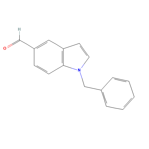 1-Benzylindole-5-carboxaldehyde (CAS: 63263-88-7) - Chemical Structure and Molecular Formula 