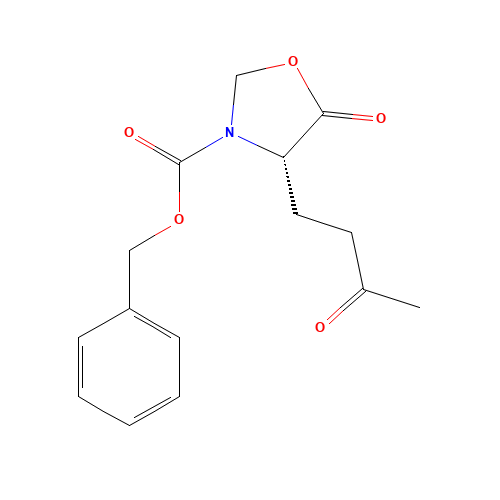 (S)-3-Benzyloxycarbonyl-4-(3-oxobutyl)-5-oxazilidinone (CAS: 89662-51-1) - Chemical Structure and Molecular Formula 