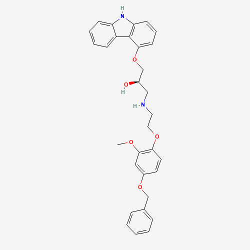 (R)-(+)-4'-Benzyloxyphenyl Carvedilol (CAS: 1217846-55-3) - Chemical Structure and Molecular Formula 