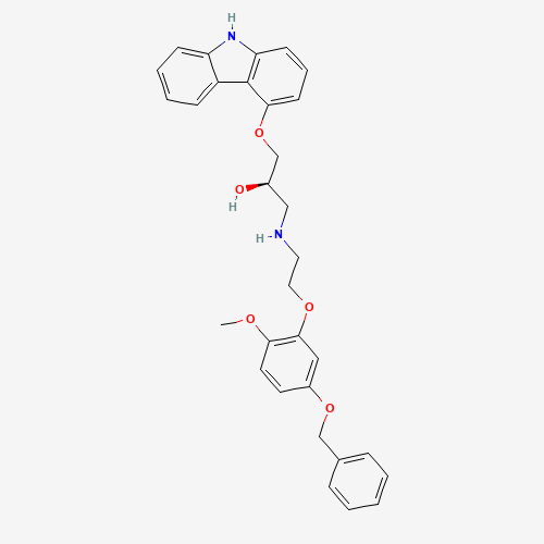 (R)-(+)-5'-Benzyloxy Carvedilol (CAS: 1217637-76-7) - Chemical Structure and Molecular Formula 