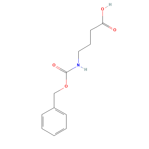 N-Benzyloxycarbonyl-γ-aminobutyric Acid (CAS: 5105-78-2) - Chemical Structure and Molecular Formula 