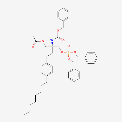 (S)-2-(Benzyloxycarbonyl)amine-2-(acetoxy)methyl-1-(dibenzyl)phosphoryloxy-4-(4-octylphenyl)butane (CAS: 1217779-54-8) - Related Chemical Product