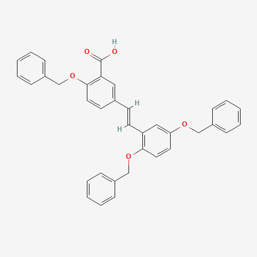 (E)-5-[2-(Beznyloxy)2-[2,5-bis(benzyloxy)phenyl]ethenyl]-benzoic Acid (CAS: 150258-61-0) - Related Chemical Product