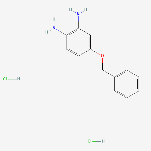 4-Benzyloxy-1,2-phenylenediamine Dihydrochloride (CAS: 41927-18-8) - Chemical Structure and Molecular Formula 