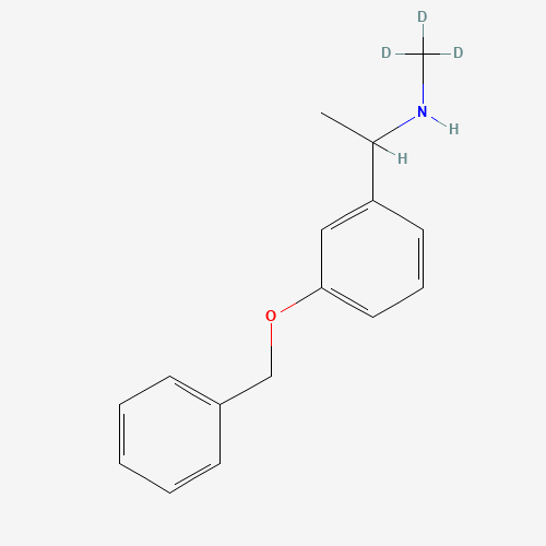 N-[1-(3'-Benzyloxyphenyl)ethyl]-N-(methyl-d3)amine (CAS: 1189957-44-5) - Related Chemical Product