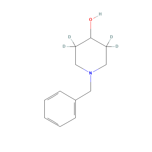 1-Benzyl-4-piperidinol-3,3,5,5-d4 (CAS: 88227-11-6) - Chemical Structure and Molecular Formula 
