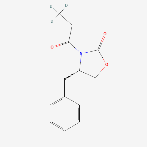 (S)-4-Benzyl-3-propionyl-2-oxazolidinone-d3 (CAS: 156451-08-0) - Chemical Structure and Molecular Formula 
