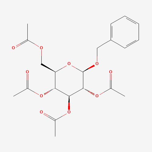 Benzyl 2,3,4,6-Tetra-O-acetyl-?-D-Glucopyranoside (CAS: 10343-13-2) - Chemical Structure and Molecular Formula 